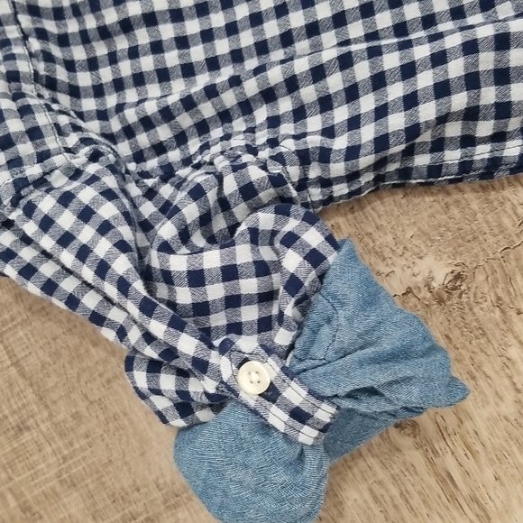 Kids Gap Size L Lined Plaid Top - Picture 2 of 4